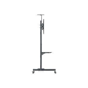 Manhattan TV & Monitor Mount, Trolley Stand, 1 screen, Screen Sizes: 37-65", Black, VESA 200x200 to 600x400mm, Max 40kg, LFD, Lifetime Warranty