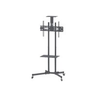 Manhattan TV & Monitor Mount, Trolley Stand, 1 screen, Screen Sizes: 37-65", Black, VESA 200x200 to 600x400mm, Max 40kg, LFD, Lifetime Warranty