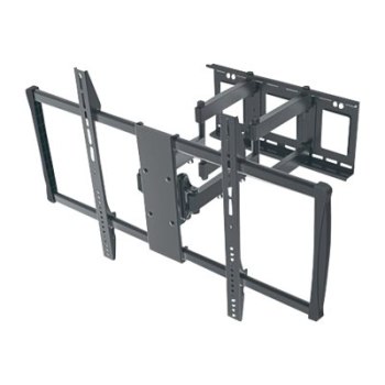 Manhattan TV & Monitor Mount, Wall, Full Motion, 1 screen, Screen Sizes: 60-100", Black, VESA 200x200 to 900x600mm, Max 80kg, LFD, Tilt & Swivel with 3 Pivots, Lifetime Warranty