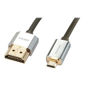 Lindy CROMO Slim High-Speed-HDMI-Kabel mit Ethernet - HDMI mit Ethernetkabel - mikro HDMI (M)
