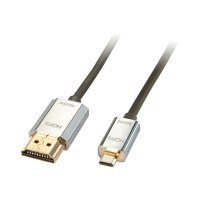 Lindy CROMO Slim High-Speed-HDMI-Kabel mit Ethernet - HDMI mit Ethernetkabel - mikro HDMI (M)