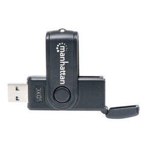 Manhattan USB-A Mini Multi-Card Reader/Writer, 5 Gbps (USB 3.2 Gen1 aka USB 3.0)