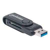 Manhattan USB-A Mini Multi-Card Reader/Writer, 5 Gbps (USB 3.2 Gen1 aka USB 3.0)