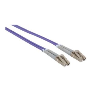 Intellinet Fibre Optic Patch Cable, OM4, LC/LC, 3m, Violet, Duplex, Multimode, 50/125 Âµm, LSZH, Fiber, Lifetime Warranty, Polybag