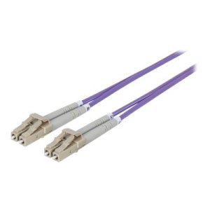 Intellinet Fibre Optic Patch Cable, OM4, LC/LC, 3m, Violet, Duplex, Multimode, 50/125 Âµm, LSZH, Fiber, Lifetime Warranty, Polybag