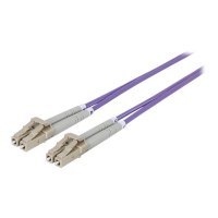 Intellinet Fibre Optic Patch Cable, OM4, LC/LC, 3m, Violet, Duplex, Multimode, 50/125 Âµm, LSZH, Fiber, Lifetime Warranty, Polybag