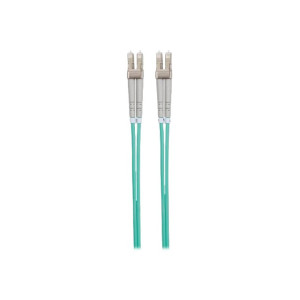 Intellinet Fibre Optic Patch Cable, OM3, LC/LC, 1m, Aqua, Duplex, Multimode, 50/125 Âµm, LSZH, Fiber, Lifetime Warranty, Polybag - Patch-Kabel - LC Multi-Mode (M)