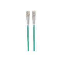 Intellinet Fibre Optic Patch Cable, OM3, LC/LC, 1m, Aqua, Duplex, Multimode, 50/125 Âµm, LSZH, Fiber, Lifetime Warranty, Polybag - Patch-Kabel - LC Multi-Mode (M)