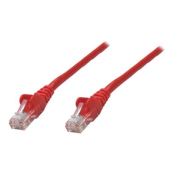 Intellinet Network Patch Cable, Cat6, 0.25m, Red, Copper, S/FTP, LSOH / LSZH, PVC, RJ45, Gold Plated Contacts, Snagless, Booted, Polybag