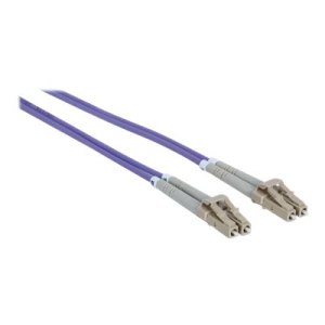 Intellinet Fibre Optic Patch Cable, OM4, LC/LC, 1m, Violet, Duplex, Multimode, 50/125 Âµm, LSZH, Fiber, Lifetime Warranty, Polybag - Patch-Kabel - LC Multi-Mode (M)