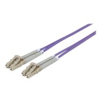 Intellinet Fibre Optic Patch Cable, OM4, LC/LC, 1m, Violet, Duplex, Multimode, 50/125 Âµm, LSZH, Fiber, Lifetime Warranty, Polybag - Patch-Kabel - LC Multi-Mode (M)