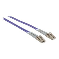 Intellinet Fibre Optic Patch Cable, OM4, LC/LC, 1m, Violet, Duplex, Multimode, 50/125 Âµm, LSZH, Fiber, Lifetime Warranty, Polybag - Patch-Kabel - LC Multi-Mode (M)