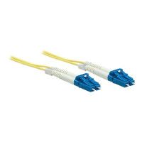 Intellinet Fibre Optic Patch Cable, OS2, LC/LC, 2m, Yellow, Duplex, Single-Mode, 9/125 Âµm, LSZH, Fiber, Lifetime Warranty, Polybag