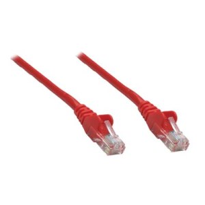 Intellinet Network Patch Cable, Cat6A, 0.25m, Red, Copper, S/FTP, LSOH / LSZH, PVC, RJ45, Gold Plated Contacts, Snagless, Booted, Polybag - Patch-Kabel - RJ-45 (M)