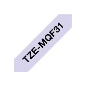 Brother TZe-MQF31 - Schwarz auf Pastelllila - Rolle (1,2 cm x 8 m)