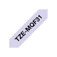Brother TZe-MQF31 - Schwarz auf Pastelllila - Rolle (1,2 cm x 8 m)