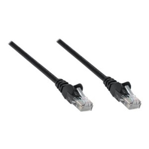 Intellinet Network Patch Cable, Cat5e, 1.5m, Black, CCA, SF/UTP, PVC, RJ45, Gold Plated Contacts, Snagless, Booted, Polybag