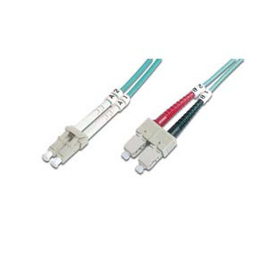 DIGITUS fiber optic multimode patch cable, OM4, LC / SC