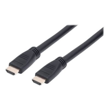 Manhattan 353977 - 10 m - HDMI tipo A (Standard) - HDMI tipo A (Standard) - Compatibilità 3D - 10,2 Gbit/s - Nero