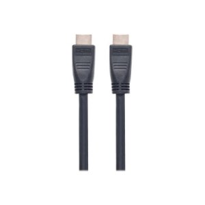 Manhattan HDMI Cable with Ethernet (CL3 rated, suitable for In-Wall use), 4K@60Hz (Premium High Speed), 8m, Male to Male, Black, Ultra HD 4k x 2k, In-Wall rated, Fully Shielded, Gold Plated Contacts, Lifetime Warranty, Polybag