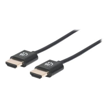 Manhattan HDMI Cable with Ethernet (Ultra Thin), 4K@60Hz (Premium High Speed)