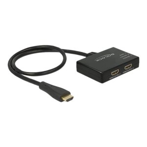 Delock 87700 - HDMI - 2x HDMI - Nero - 0,6 m - 3840 x 2160