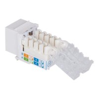 Intellinet Keystone Jack, Cat6, UTP, Toolless, Locking Function, White