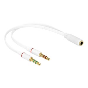 Delock Headset adapter - stereo mini jack (M) to 4-pole...