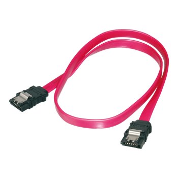 DIGITUS 2x SATA 7-pin - 0.3 m - 0,3 m - SATA I - SATA 7-pin - SATA 7-pin - Femmina/Femmina - Nero - Rosso