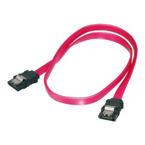 DIGITUS 2x SATA 7-pin - 0.3 m - 0,3 m - SATA I - SATA 7-pin - SATA 7-pin - Femmina/Femmina - Nero - Rosso