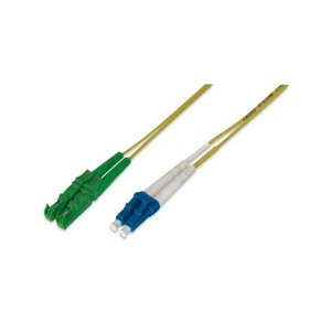 DIGITUS Fiber Optic Patch Cord, E2000 (8° APC) to LC...