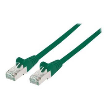 Intellinet Network Patch Cable, Cat7 Cable/Cat6A Plugs, 0.25m, Green, Copper, S/FTP, LSOH / LSZH, PVC, RJ45, Gold Plated Contacts, Snagless, Booted, Polybag - Netzwerkkabel - RJ-45 (M)