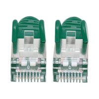 Intellinet Network Patch Cable, Cat7 Cable/Cat6A Plugs, 0.25m, Green, Copper, S/FTP, LSOH / LSZH, PVC, RJ45, Gold Plated Contacts, Snagless, Booted, Polybag - Netzwerkkabel - RJ-45 (M)