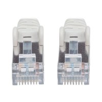 Intellinet Network Patch Cable, Cat7 Cable/Cat6A Plugs, 0.25m, Grey, Copper, S/FTP, LSOH / LSZH, PVC, RJ45, Gold Plated Contacts, Snagless, Booted, Polybag - Patch-Kabel - RJ-45 (M)