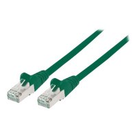 Intellinet Network Patch Cable, Cat7 Cable/Cat6A Plugs, 0.5m, Green, Copper, S/FTP, LSOH / LSZH, PVC, RJ45, Gold Plated Contacts, Snagless, Booted, Polybag - Netzwerkkabel - RJ-45 (M)