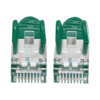 Intellinet Network Patch Cable, Cat7 Cable/Cat6A Plugs, 0.5m, Green, Copper, S/FTP, LSOH / LSZH, PVC, RJ45, Gold Plated Contacts, Snagless, Booted, Polybag