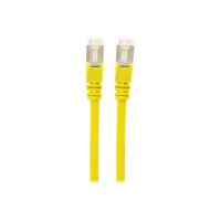 Intellinet Network Patch Cable, Cat7 Cable/Cat6A Plugs, 1m, Yellow, Copper, S/FTP, LSOH / LSZH, PVC, RJ45, Gold Plated Contacts, Snagless, Booted, Polybag