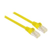 Intellinet Network Patch Cable, Cat7 Cable/Cat6A Plugs, 1m, Yellow, Copper, S/FTP, LSOH / LSZH, PVC, RJ45, Gold Plated Contacts, Snagless, Booted, Polybag