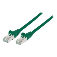 Intellinet Network Patch Cable, Cat7 Cable/Cat6A Plugs, 1.5m, Green, Copper, S/FTP, LSOH / LSZH, PVC, RJ45, Gold Plated Contacts, Snagless, Booted, Polybag