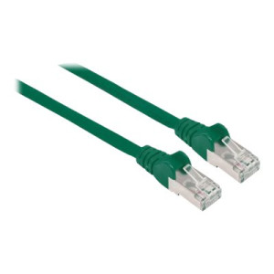 Intellinet Network Patch Cable, Cat7 Cable/Cat6A Plugs, 10m, Green, Copper, S/FTP, LSOH / LSZH, PVC, RJ45, Gold Plated Contacts, Snagless, Booted, Polybag - Netzwerkkabel - RJ-45 (M)