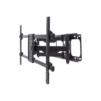 Manhattan TV & Monitor Mount, Wall, Full Motion, 1 screen, Screen Sizes: 37-75", Black, VESA 200x200 to 800x400mm, Max 75kg, LFD, Tilt & Swivel with 3 Pivots, Lifetime Warranty - Klammer - für gekrümmter LCD-Fernseher - stabiler Stahl - Schwarz - Bildschi