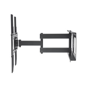 Manhattan TV & Monitor Mount, Wall, Full Motion, 1 screen, Screen Sizes: 32-55", Black, VESA 200x200 to 400x400, Max 50kg, LFD, Tilt & Swivel with 3 Pivots, Lifetime Warranty - Klammer - für LCD TV - stabiler Stahl - Schwarz - Bildschirmgröße: 81.3-139.7