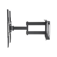 Manhattan TV & Monitor Mount, Wall, Full Motion, 1 screen, Screen Sizes: 32-55", Black, VESA 200x200 to 400x400, Max 50kg, LFD, Tilt & Swivel with 3 Pivots, Lifetime Warranty