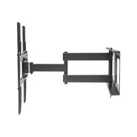 Manhattan TV & Monitor Mount, Wall, Full Motion, 1 screen, Screen Sizes: 32-55", Black, VESA 200x200 to 400x400, Max 50kg, LFD, Tilt & Swivel with 3 Pivots, Lifetime Warranty - Klammer - für LCD TV - stabiler Stahl - Schwarz - Bildschirmgröße: 81.3-139.7