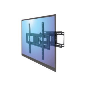 Manhattan TV & Monitor Mount, Wall, Full Motion, 1 screen, Screen Sizes: 37-65", Black, VESA 200x200 to 600x400, Max 50kg, LFD, Tilt & Swivel with 3 Pivots, Lifetime Warranty - Klammer - für LCD TV - stabiler Stahl - Schwarz - Bildschirmgröße: 94-177.8 cm