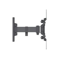 Manhattan TV & Monitor Mount, Wall, Tilt and Swivel, 1 screen, Screen Sizes: 13-42", Black, VESA 75x75 to 200x200mm, Max 20kg, Swivel with 2 pivots, Lifetime Warranty - Klammer - für LCD-Display - Stahl - Schwarz - Bildschirmgröße: 33-106.7 cm (13"-42") -