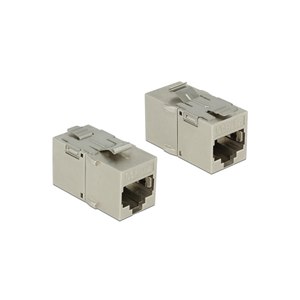 Delock 2xRJ45 - Argento - RJ45 - RJ45 - Oro - 16,8 mm -...