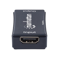 Manhattan HDMI Repeater, 4K@60Hz, Active, Boosts HDMI Signal up to 40m, Black, Three Year Warranty, Blister