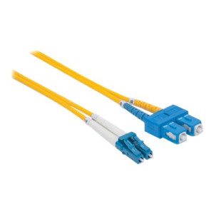 Intellinet Fibre Optic Patch Cable, OS2, LC/SC, 1m, Yellow, Duplex, Single-Mode, 9/125 Âµm, LSZH, Fiber, Lifetime Warranty, Polybag - Patch-Kabel - SC Single-Modus (M)