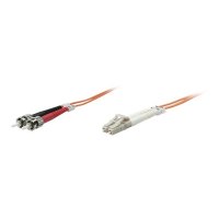 Intellinet Fiber Optic Patch Cable, OM2, LC/ST, 1m, Orange, Duplex, Multimode, 50/125 µm, LSZH, Fibre, Lifetime Warranty, Polybag